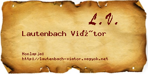 Lautenbach Viátor névjegykártya